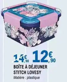E.Leclerc Stitch - boîte à déjeuner lovesy offre
