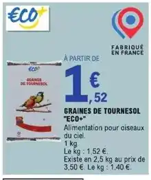 E.Leclerc Graines de tournesol offre