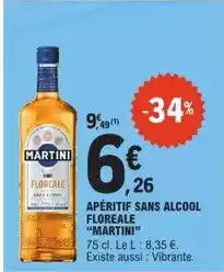 E.Leclerc Martini - aperitif sans alcool floreale offre