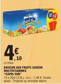 E.Leclerc Capri sun - boisson aux fruits saveur multivitamines offre