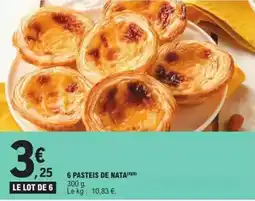 E.Leclerc 6 pasteis de nata offre