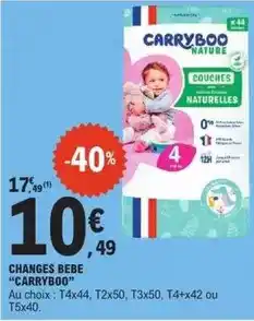 E.Leclerc Carryboo - changes bebe offre