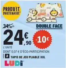 E.Leclerc Ludi - tapis de jeu pliable xxl offre