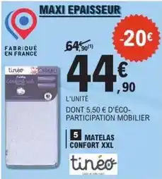 E.Leclerc Tinéo - matelas confort xxl offre