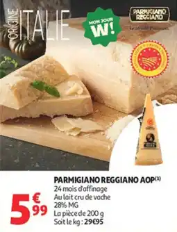 Auchan Supermarché Parmigiano reggiano aop offre