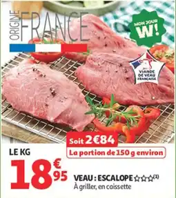Auchan Supermarché Veau escalope offre
