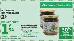 Auchan Supermarché Auchan tavola in italia sauce pesto offre