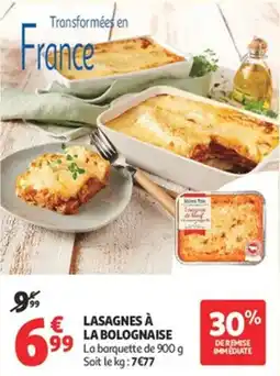 Auchan Supermarché Lasagnes à la bolognaise offre