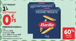 Auchan Supermarché Penne rigate barilla offre