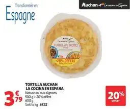 Auchan Supermarché Tortilla auchan la cocina en espana offre