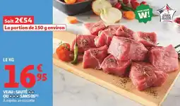 Auchan Supermarché Veau: sauté ou sans os offre
