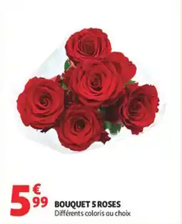 Auchan Supermarché Bouquet 5 roses offre