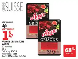 Auchan Supermarché Viande des grisons aoste offre