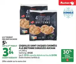 Auchan Supermarché Coquilles saint-jacques cuisinees a la bretonne auchan offre
