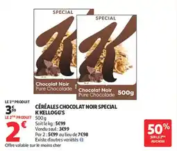 Auchan Supermarché Céréales chocolat noir special k kellogg's offre