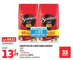 Auchan Supermarché Dosettes de café corse senseo offre