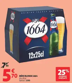 Auchan Supermarché Bière blonde 1664 offre
