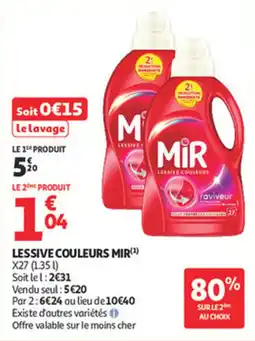 Auchan Supermarché Lessive couleurs mir offre