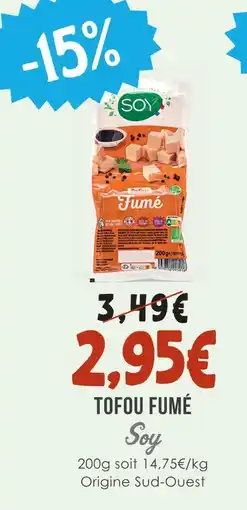 Naturalia Soy tofu fumé offre
