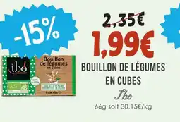 Naturalia Ibo bouillon de légumes en cubes offre