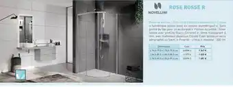 Paroi De Douche 1-4 De Rond 2 Portes Coulissantes + 2 Fixes Rose Rosse R Novellini