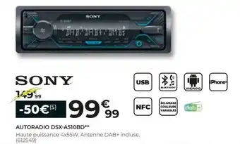 Sony autoradio dsx-a510bd