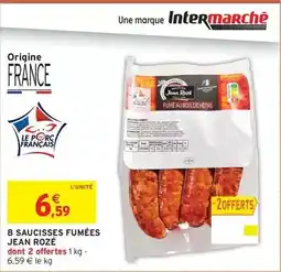 Intermarché Express Jean rosé - 8 saucisses fumées offre