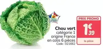 Promo - chou vert