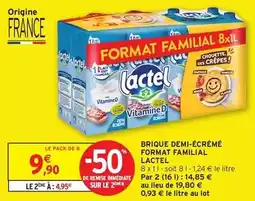 Intermarché Express Lactel - brique demi-écrémé format familial offre