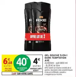 Intermarché Express Axe - gel douche 5-en-1 dark temptation offre