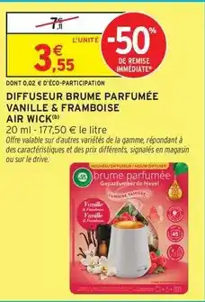 Intermarché Express Signal - diffuseur parfumée vanille & framboise offre