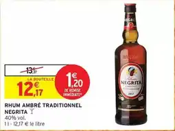 Intermarché Express Negrita - rhum ambré traditionnel offre