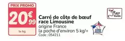 Promocash Promo - carré de côte de bœuf face limousine offre