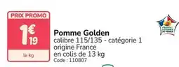 Promocash Promo - pomme golden offre