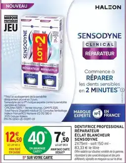 Intermarché Express Sensodyne - dentifrice professional reparateur exclat blancheur offre