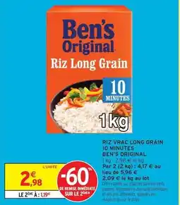 Intermarché Express Signal - riz vrac long grain 10 minutes offre