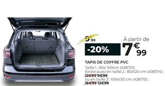 Feu Vert Tapis de coffre pvc offre