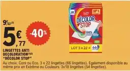E.Leclerc Decolor stop - lingettes anti decoloration offre