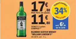 E.Leclerc Scotch - blended scotch whisky william lawson's offre