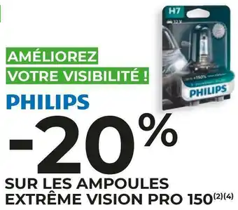 Feu Vert Philips bon plan sur les ampoules extrême vision pro 150 offre