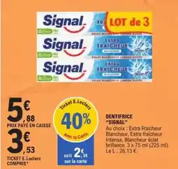 E.Leclerc Signal - dentifrice offre
