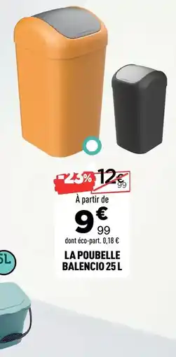 Centrakor La poubelle balenciq 25 l offre