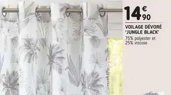 L'incroyable Voilage dévoré ‘jungle black’ offre