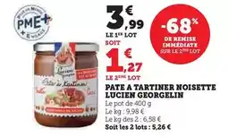 Hyper U Lucien georgelin - pate a tartiner noisette offre