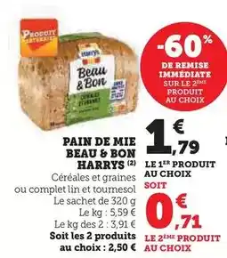 Hyper U Harry's - pain de mie beau & bon offre