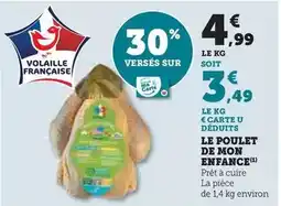 Hyper U Le poulet de mon enfance offre