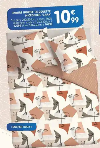 L'incroyable Parure housse de couette microfibre ‘cara’ offre