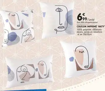 Naty coussin imprimé