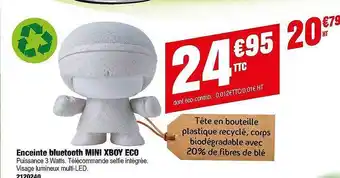 Plein ciel Enceinte Bluetooth Mini Xboy éco offre