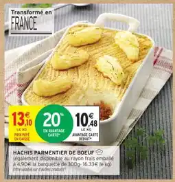Intermarché Hachis Parmentier de Boeuf offre